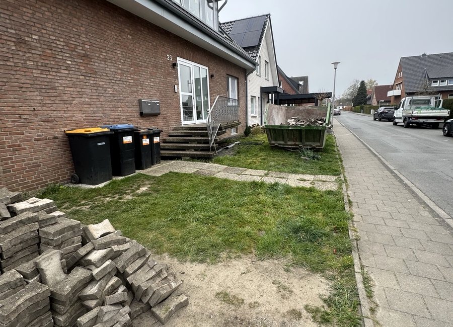 Vorher Nachher Projekt Gartenbau Münster Fernandes und Lopes